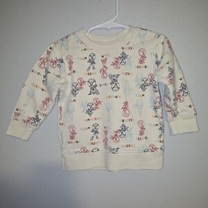 Hanna Andersson Cream Sweatshirt with Colorful Graphics